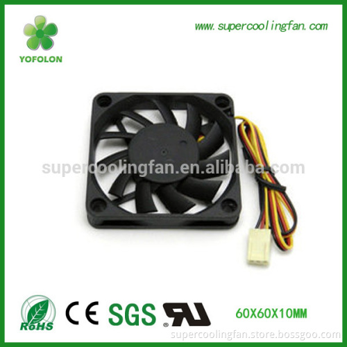 60x60x10mm 12V 0.11A 3000rpm high flow rate fan 60mm air cooler fan